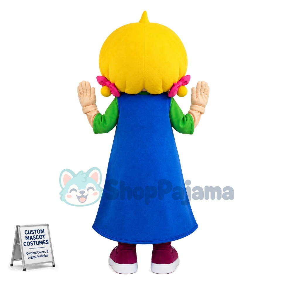 Beautiful Girl Wearing Cute Headgear Mascot Costume