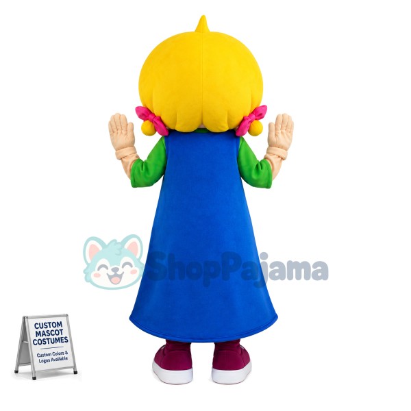 Beautiful Girl Wearing Cute Headgear Mascot Costume