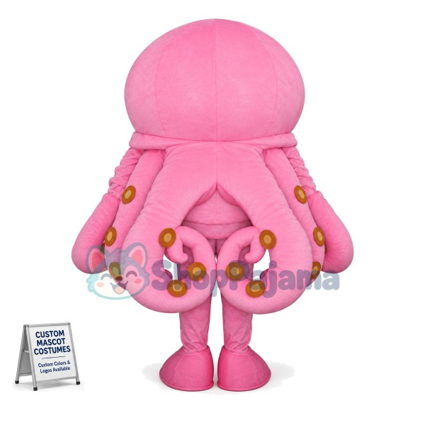 Adult Size Pink Octopus Mascot Costume