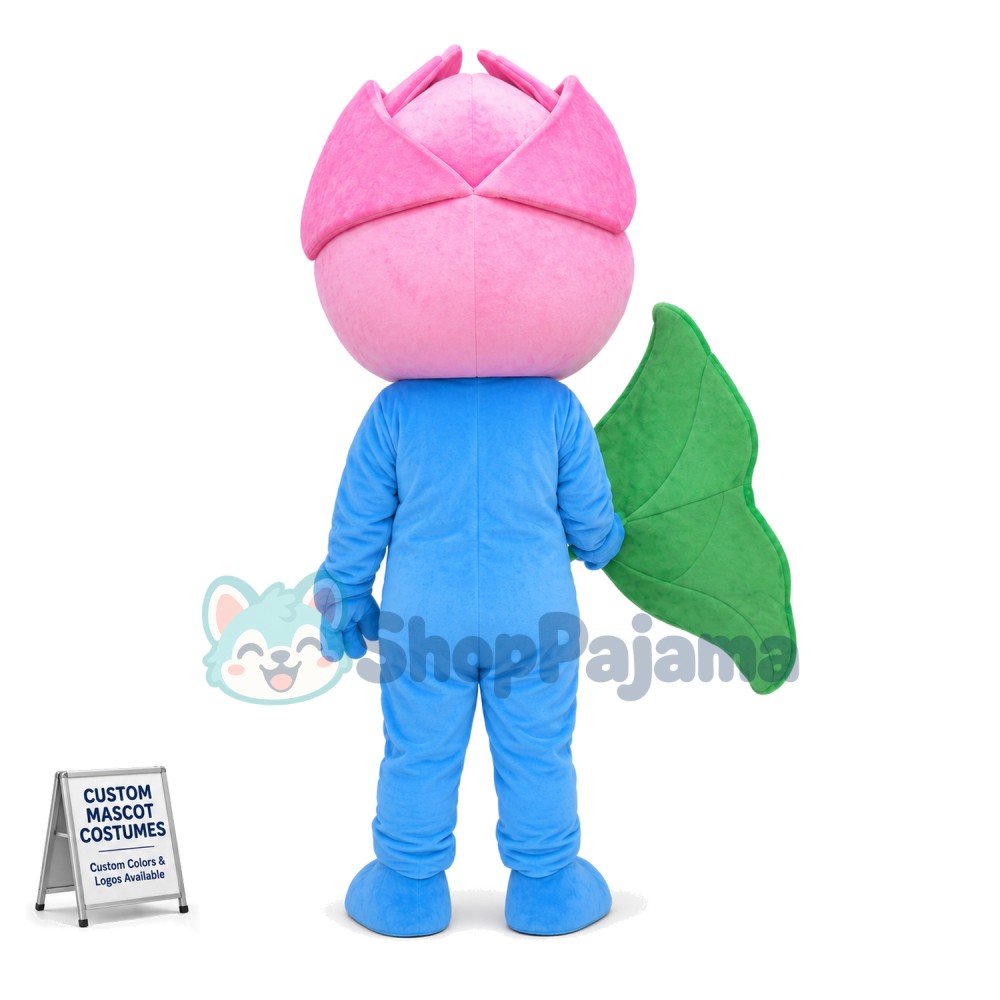 Bud Doll Holding Lotus Leaf Mascot Costume
