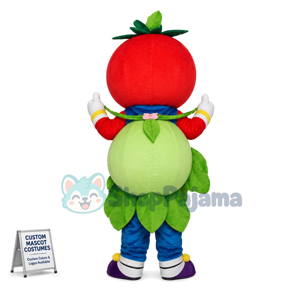 Tomato Doll Carrying Cabbage Mascot Costume