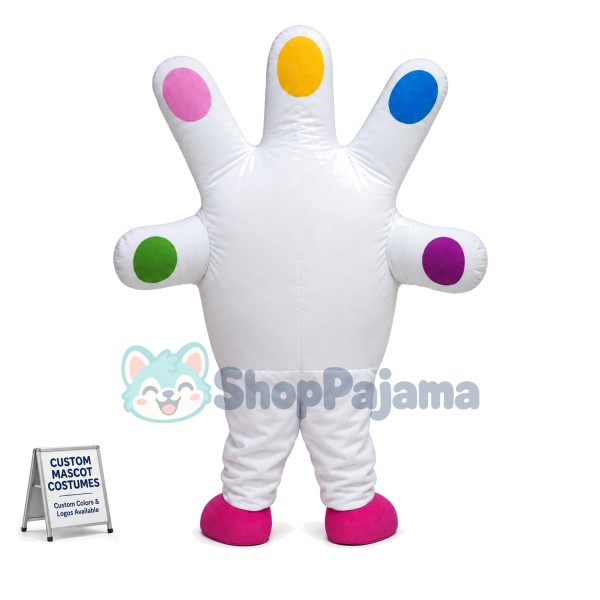 Insulated Glove With Colored Finger Cots Mascot Costume