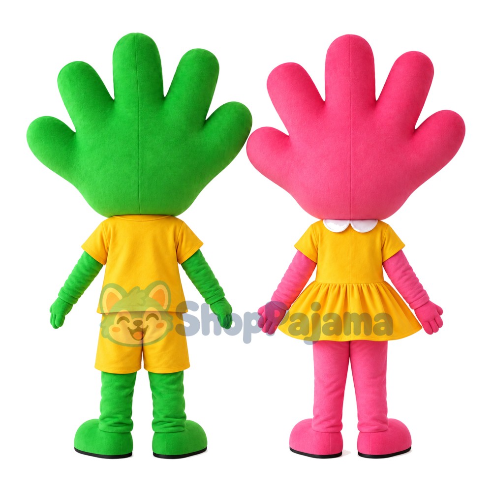Handmade Colorful Glove Mascot Costume