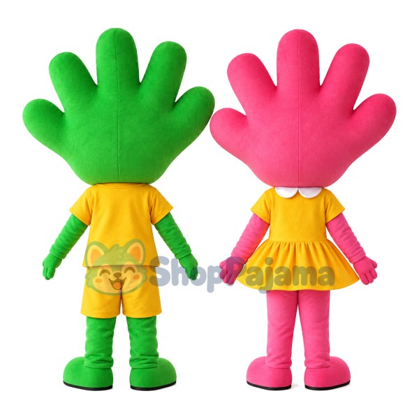 Handmade Colorful Glove Mascot Costume