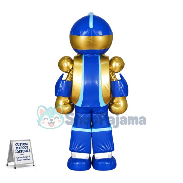 Adult Blue Iron Man Robot Mascot Costume