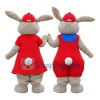 Lively Easter Bunny In The Couple Suit Mascot Costume
