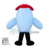 Cartoon Dolphin Wearing Red Tie Mascot Costume