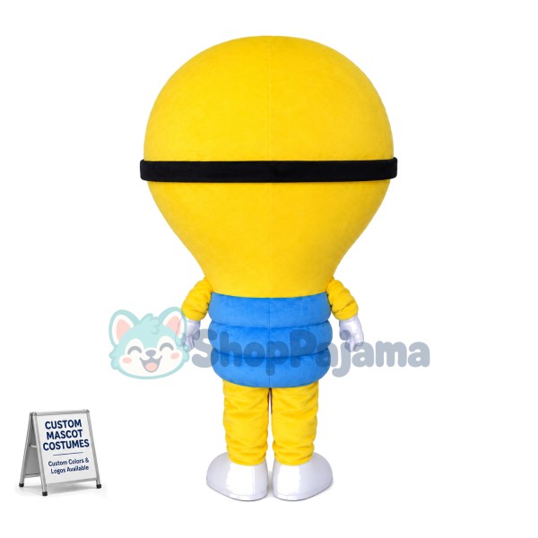 Rotating Cartoon Light Bulb Mascot Costume