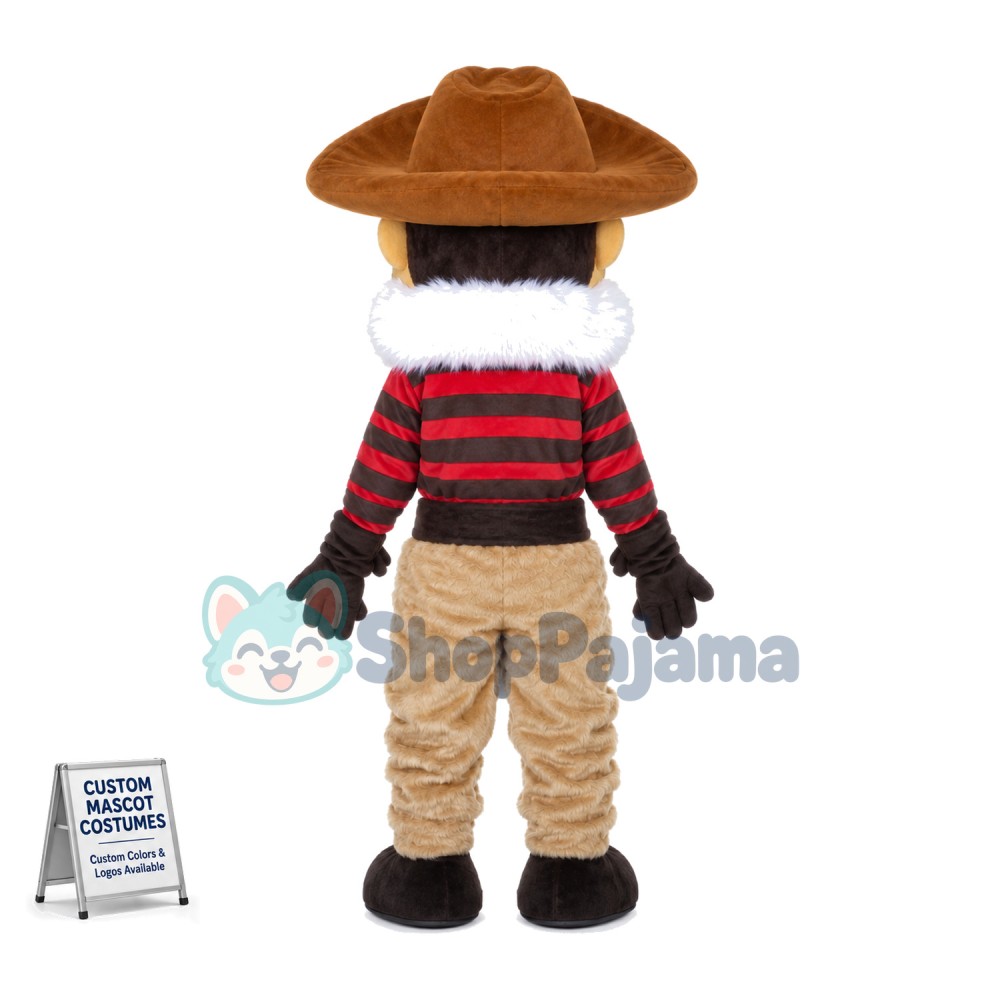 Hard-working White-beard Farmer Mascot Costume
