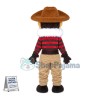 Hard-working White-beard Farmer Mascot Costume