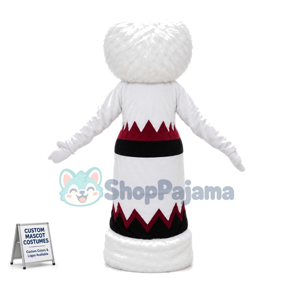 Thick Furry Snow Monster Mascot Costume