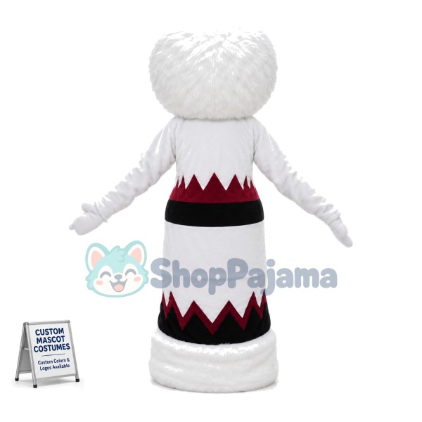 Thick Furry Snow Monster Mascot Costume
