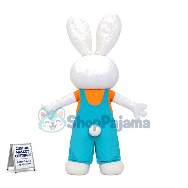 The Bunny In Loose Suspenders Mascot Costume