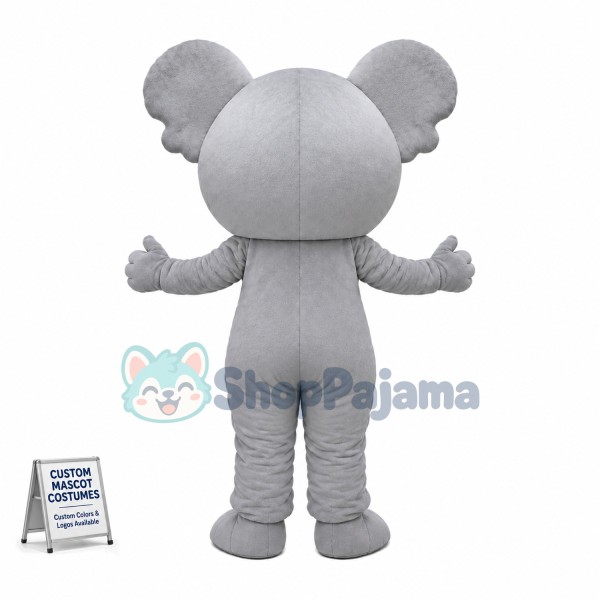 Anxious Gray Star Koala Mascot Costume