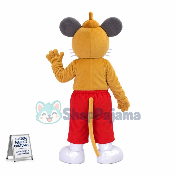 Big Mouse With Lace-up Trousers Mascot Costume