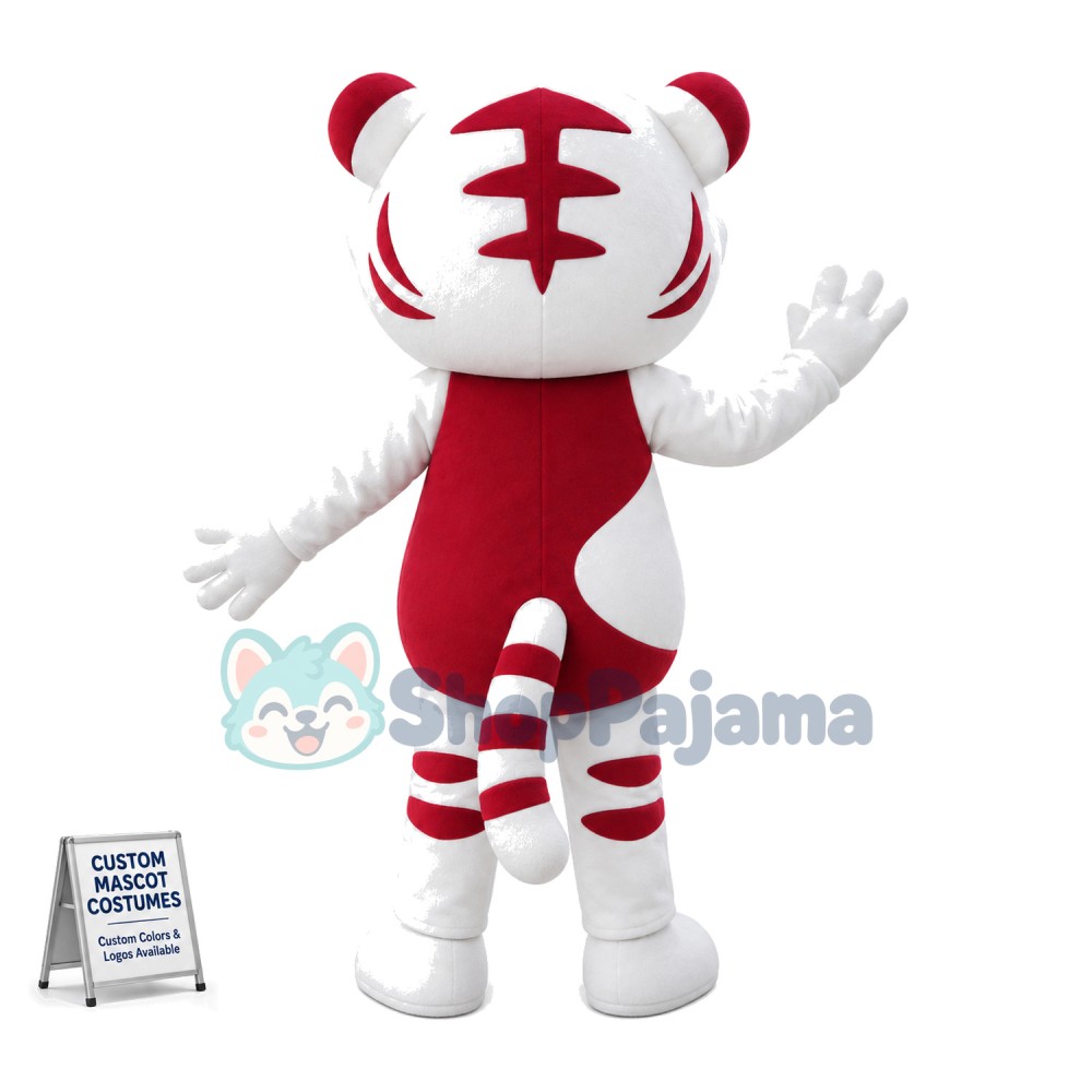 Active Cartoon Circle Tiger Mascot Costume