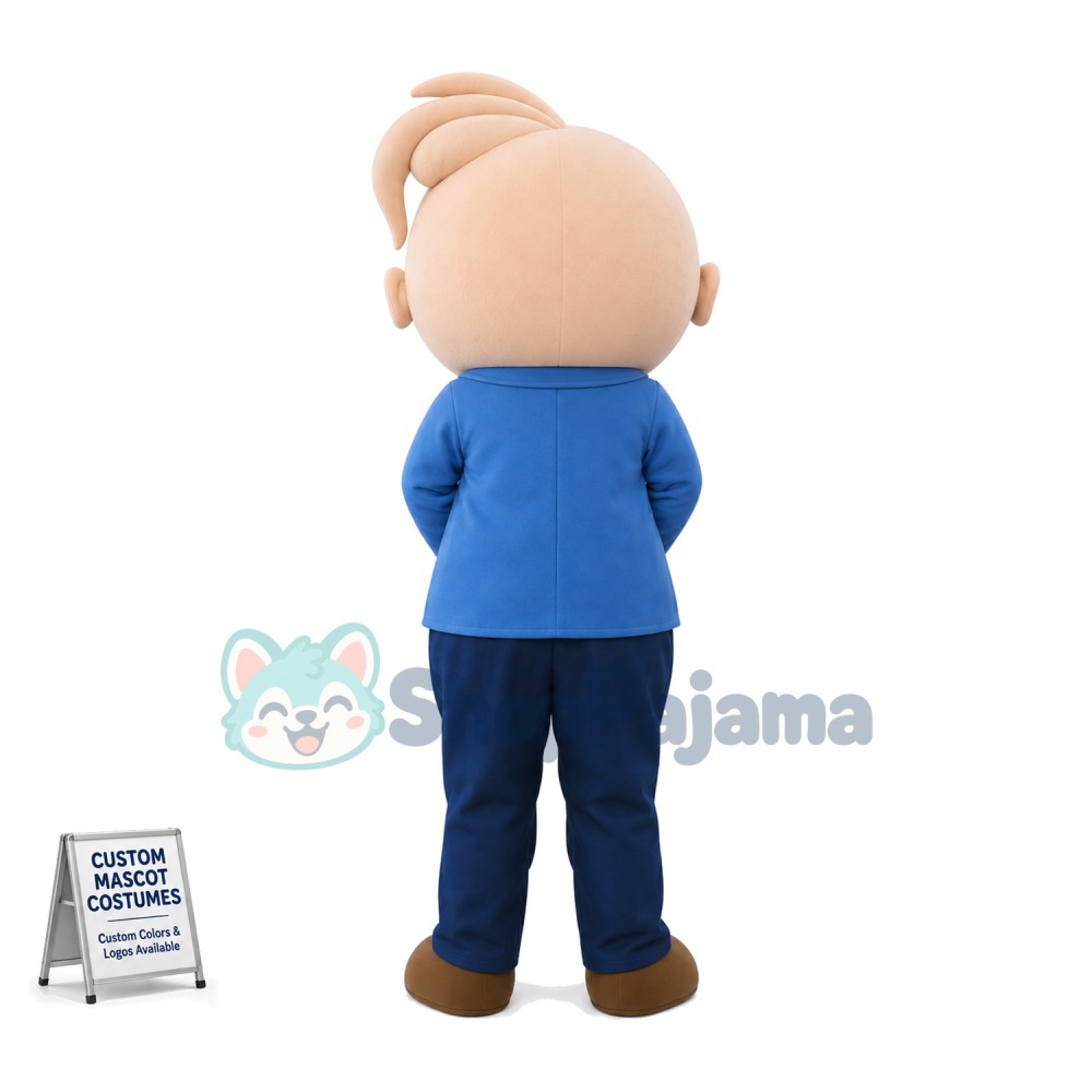 Mr Principal With Stylish Hairstyle Mascot Costume