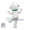 Thumping Amiable White Puppy Mascot Costume