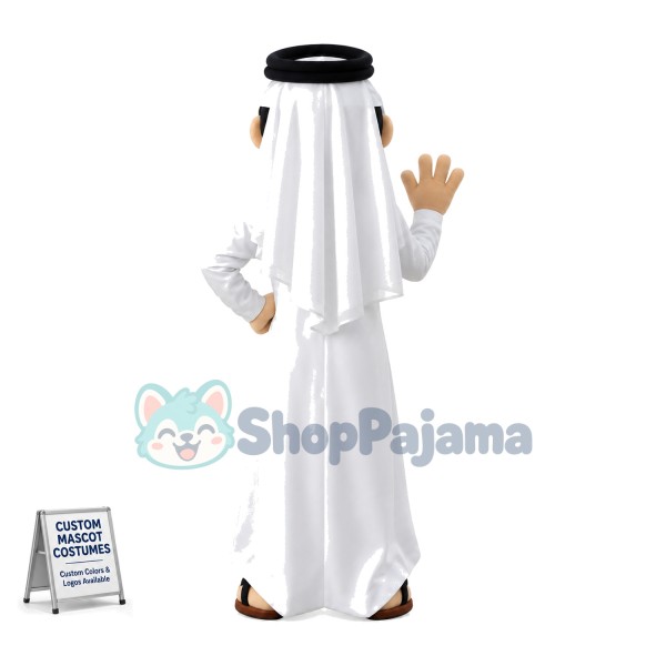 Priest In The White Robe Mascot Costume