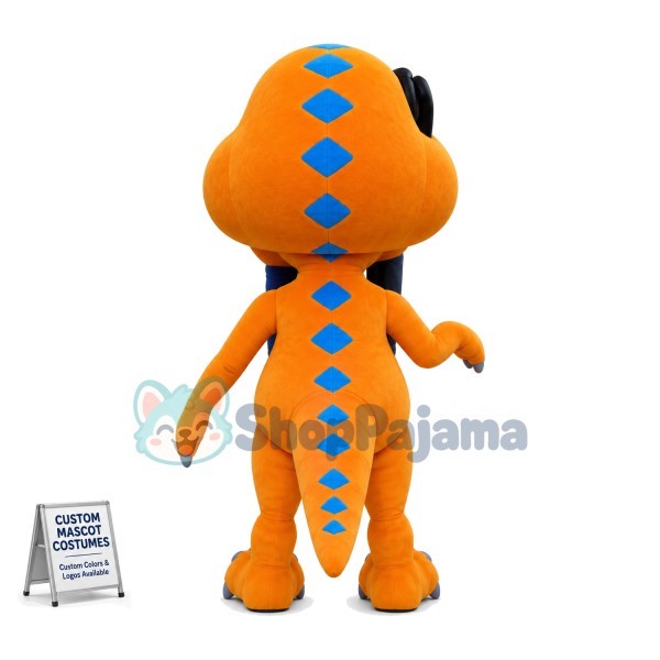 Orange Tyrannosaurus of Family Trip Mascot Costume