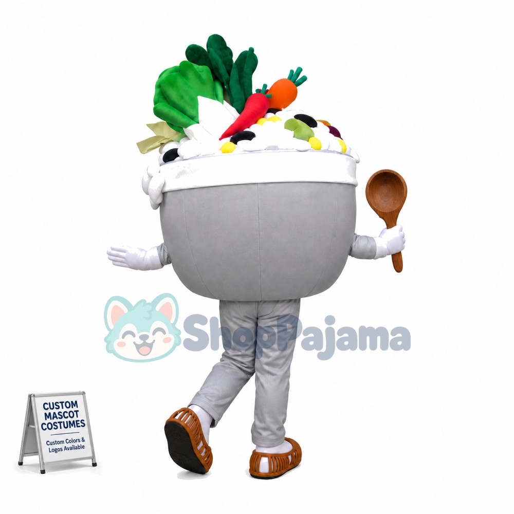 Pot of Soup With Rich Ingredients Mascot Costume