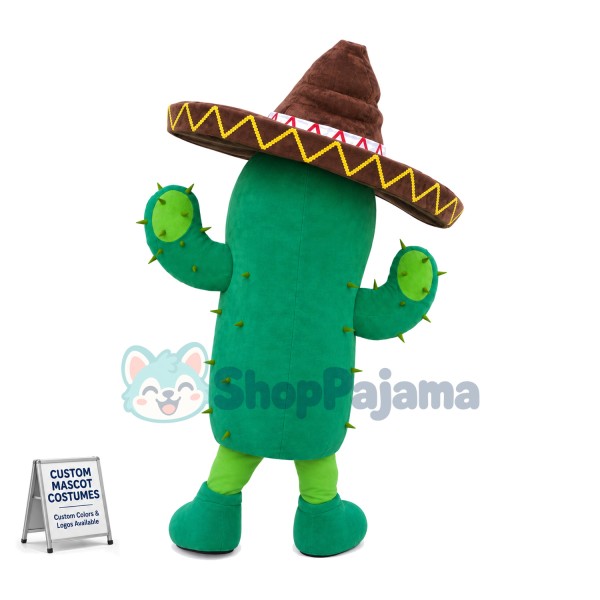 Cheerful Desert Cactus Mascot Costume