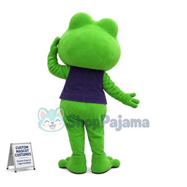 Anxious Big Mouth Frog Mascot Costume