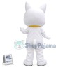 Technology Digital White Dog Mascot Costume
