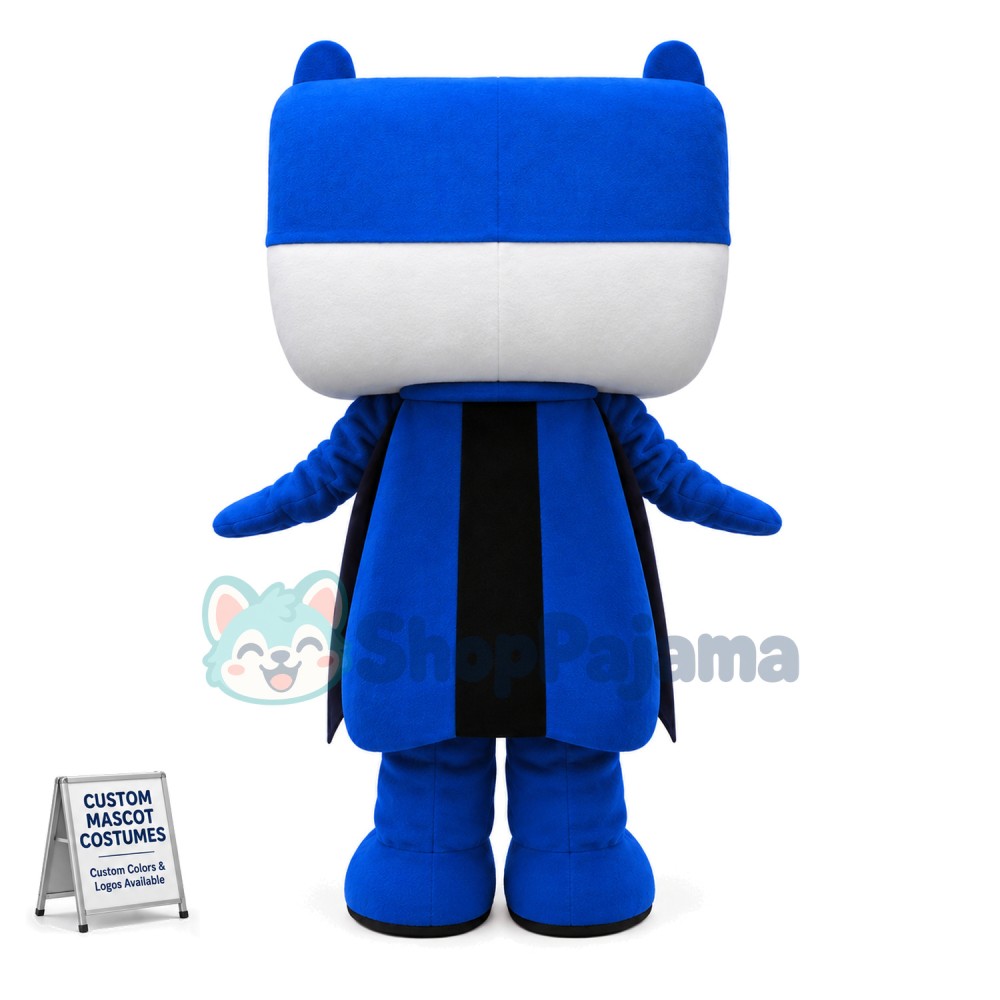 Blue Pig Storage Basket Mascot Costume