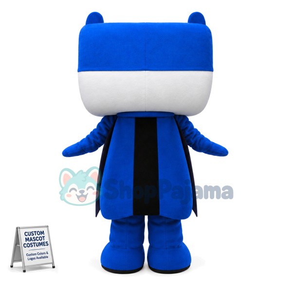 Blue Pig Storage Basket Mascot Costume