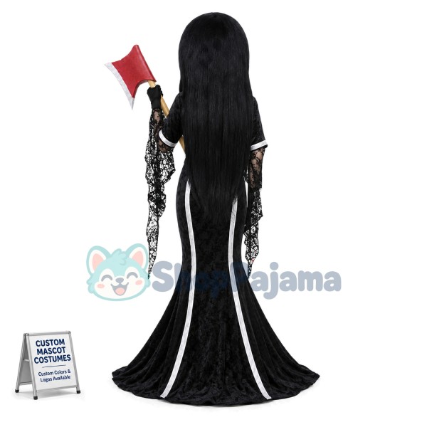 Evil Witch Holding Axe Mascot Costume