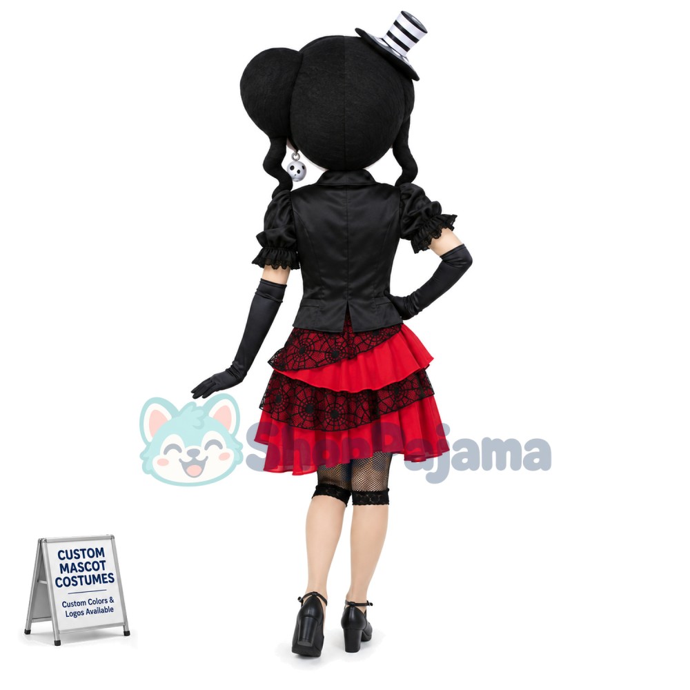 Diablo Woman With Skull Earrings Mascot Costume