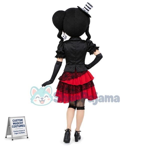 Diablo Woman With Skull Earrings Mascot Costume