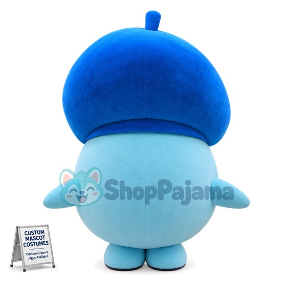 The Light Blue Raindrop Cartoon Mascot Costume