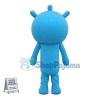 Blue Doll With Unhappy Expression Mascot Costume