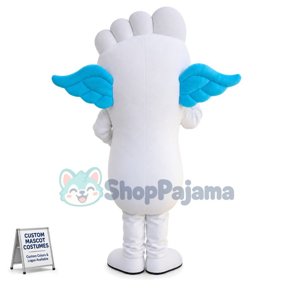 Cartoon Foot With Small Wings Mascot Costume