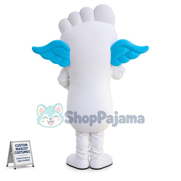Cartoon Foot With Small Wings Mascot Costume