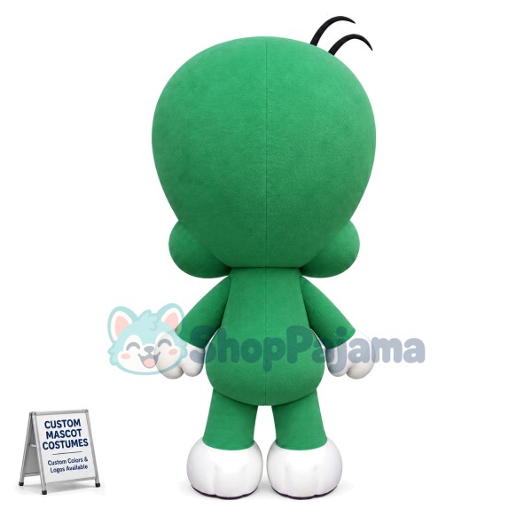 Amiable Green Baby Dragon Mascot Costume