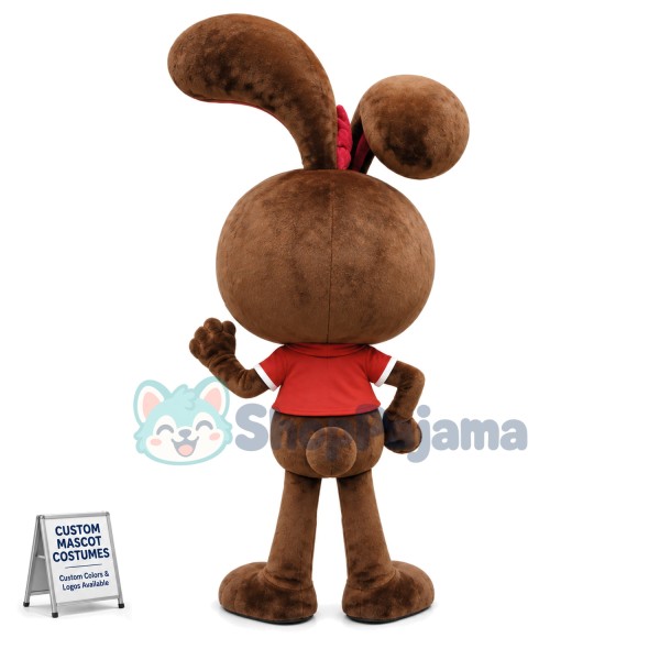 Swift Number Four Racer Rabbit Mascot Costume