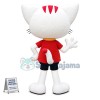 Agile Number Three Racer White Cat Mascot Costume