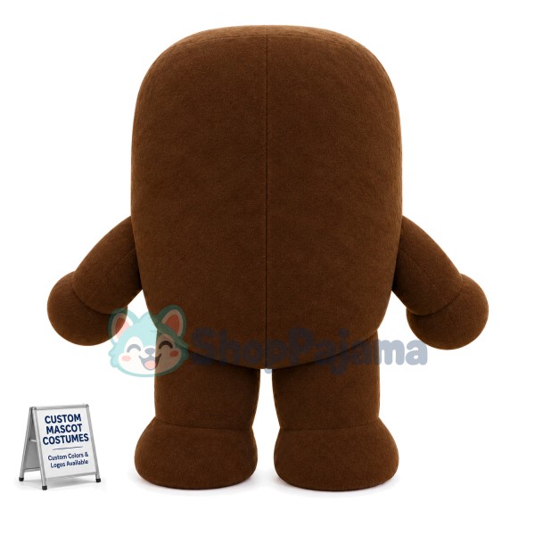 Brown Square Body Domo-kun Mascot Costume