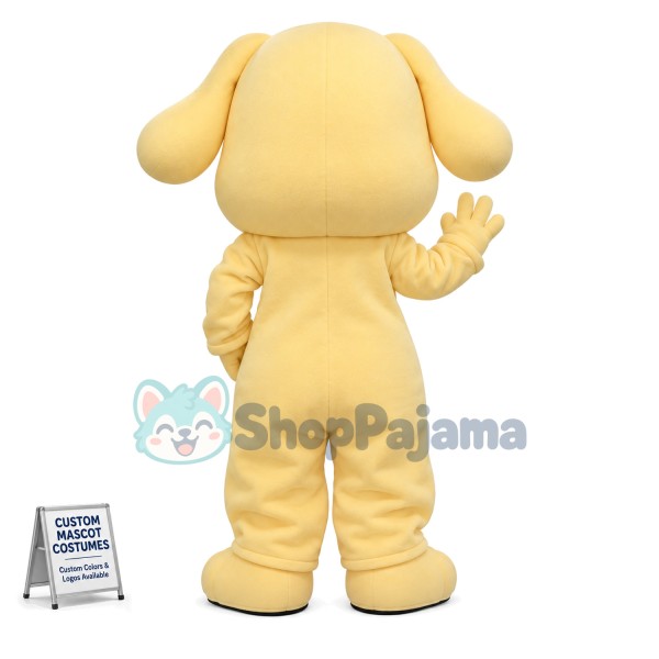 Beige Puppy of Children Underwear Brand Mascot Costume