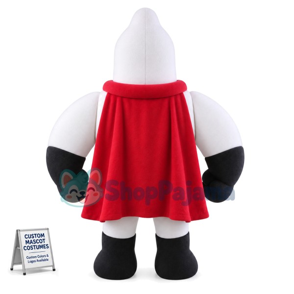 The Muscular White Super Man Mascot Costume