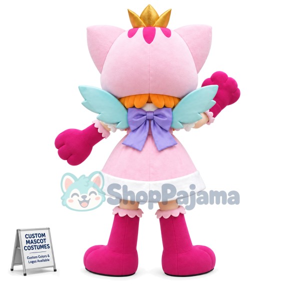 Transformed Cat Girl Miko God Rico Mascot Costume