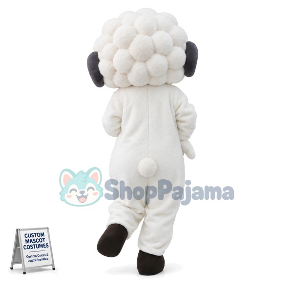 Soft Merry Pure White Sheep Mascot Costume
