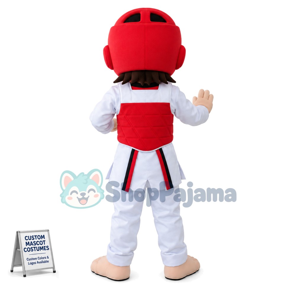 Teen Girl Athlete of Japanese Karate Mascot Costume