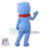 Blue Persian Cat Wearing Collar Mascot Costume
