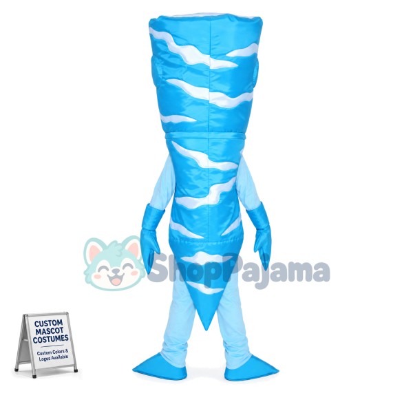 Blue Cone Conch With Slender Shell Mascot Costume