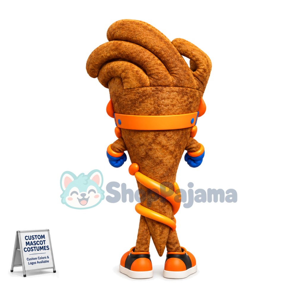 Entrusted Brown Torch Cartoon Mascot Costume