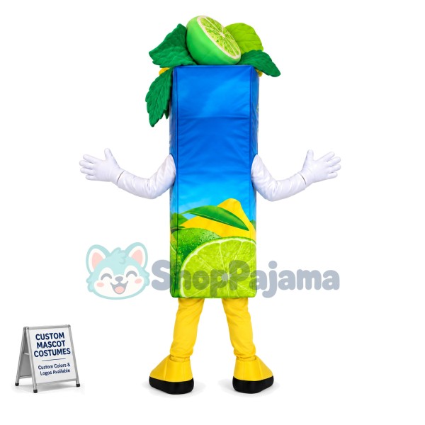 Boxed of Lime Juice Mascot Costume